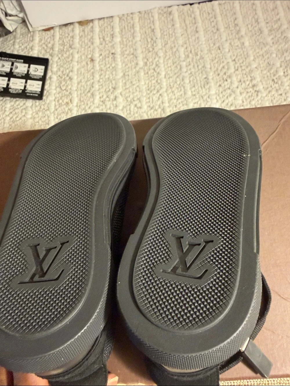 Louis Vuitton Kids High Top Sneakers EU 25 US 8 Black Damier Zip NWOT